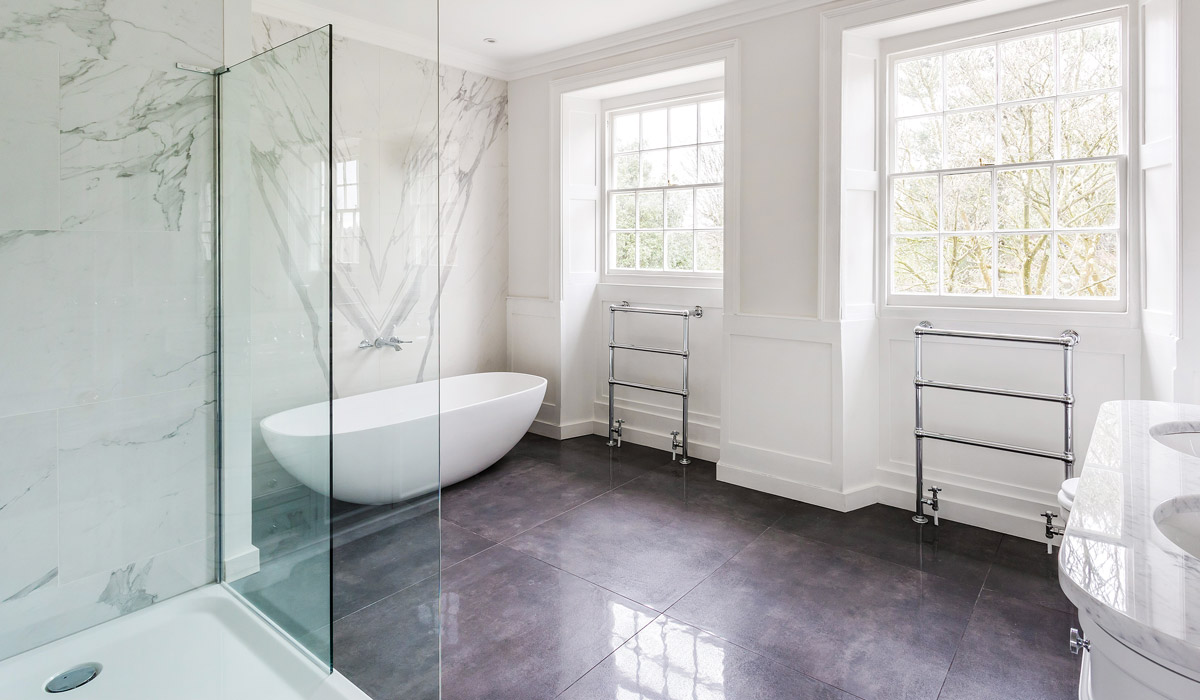 Important Grade II* Listed Property Development Surrey, bathroom design